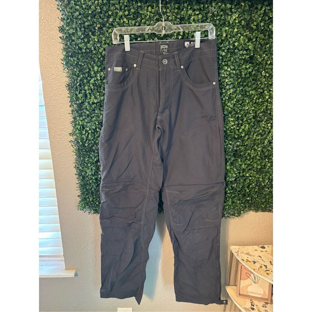 KUHL MENS NYLON GRAY ZIP OFF PANTS SIZE 30x34